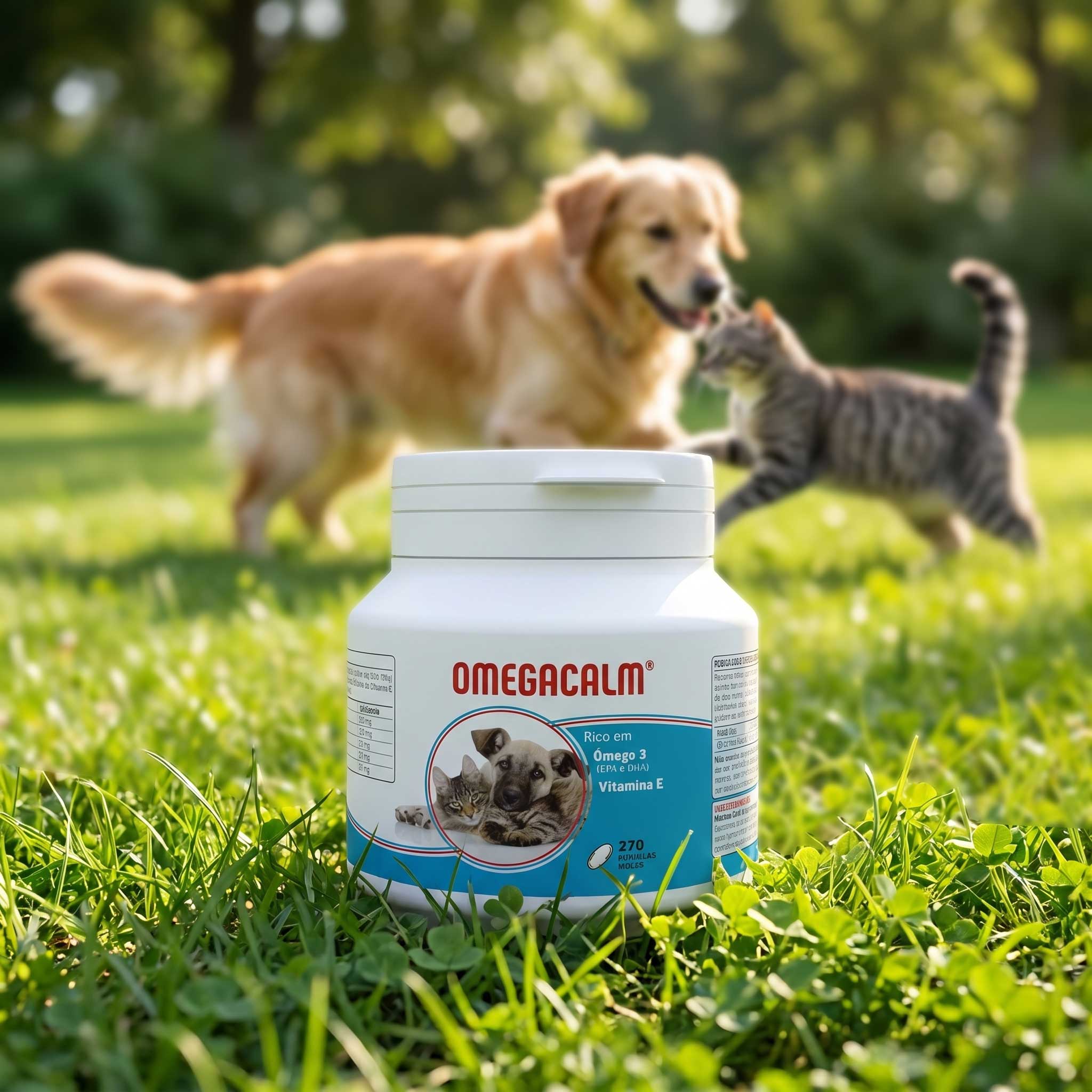 bottle of supplement for pets